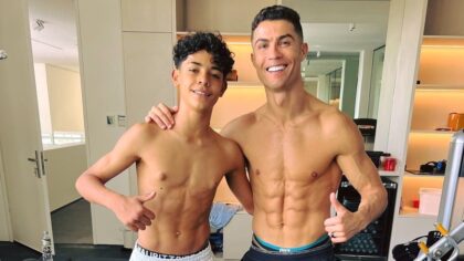 Filho de Cristiano Ronaldo surge com shape musculoso aos 13 anos e gera polêmica