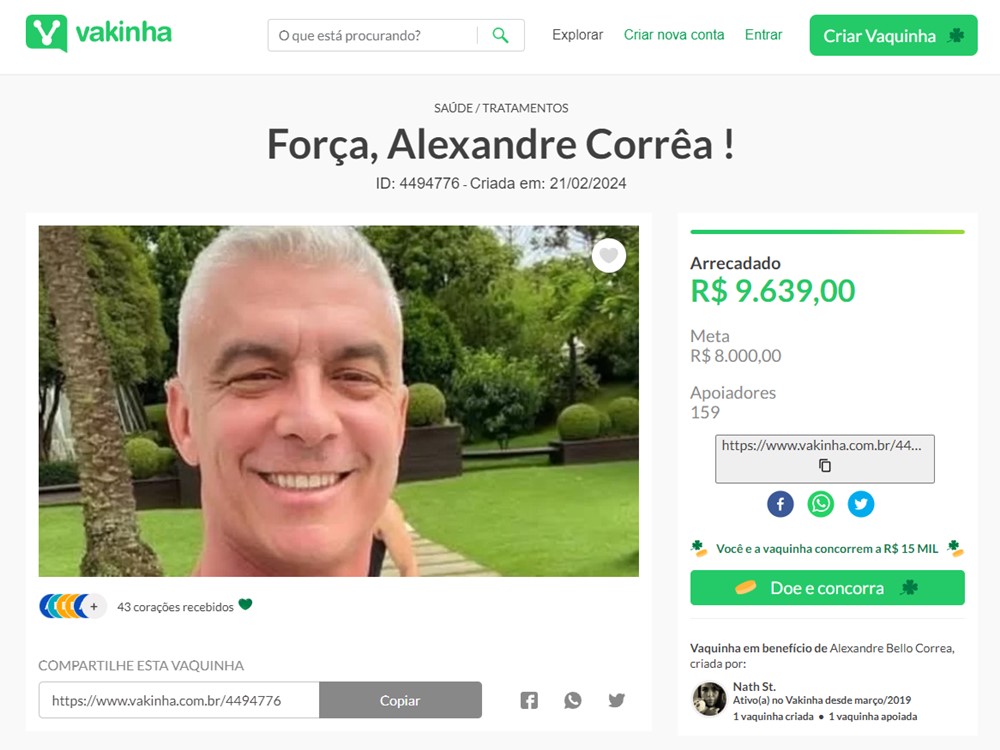 A Vaquinha de Alexandre Correa