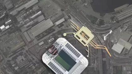 Projeto de estádio do Flamengo no Gasômetro, na região do Centro do Rio