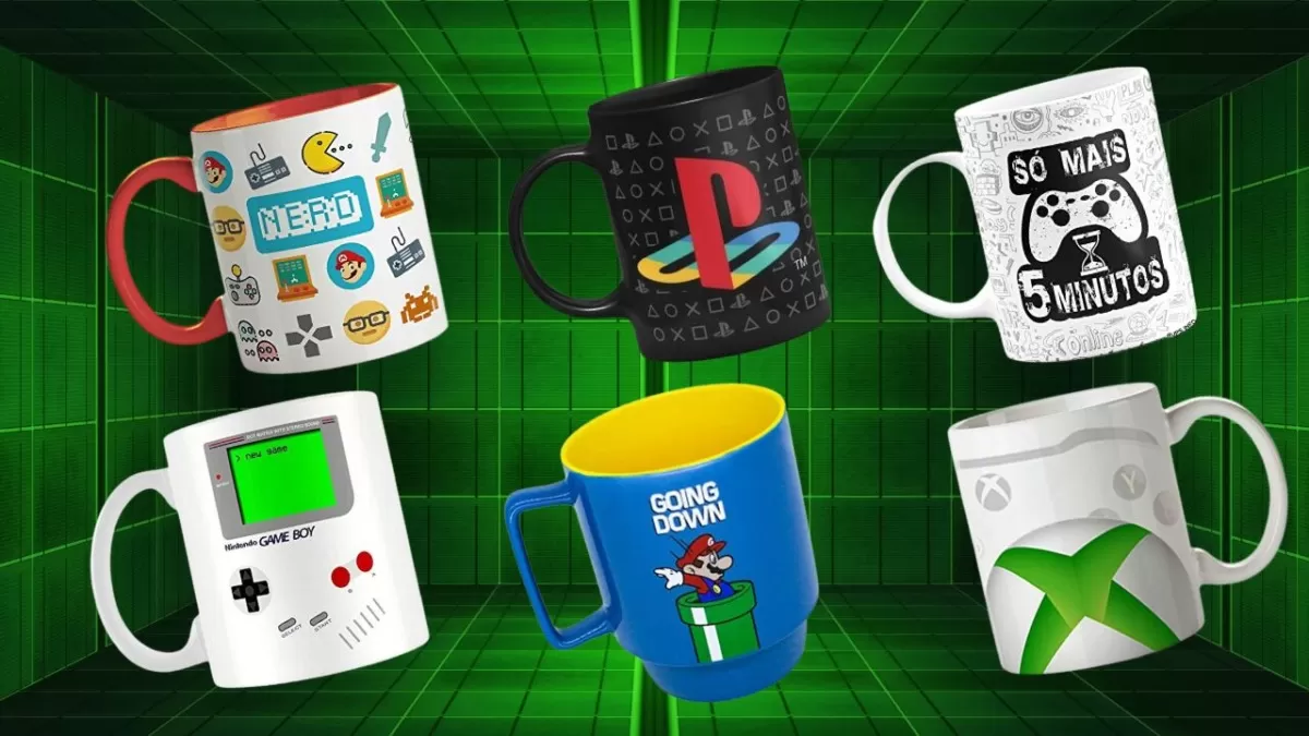 Caneca gamer na Amazon