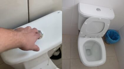 Qual a função dos dois botões de descarga no vaso sanitário