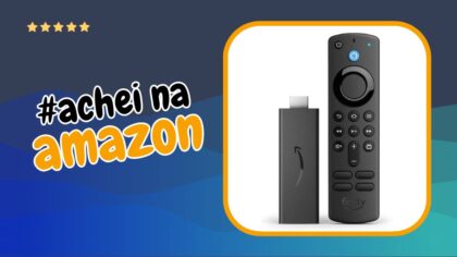 Fire TV Stick com Controle Remoto por Voz com Alexa Achei na Amazon