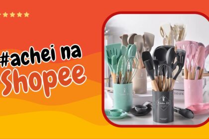 Jogo de Cozinha Kit com 12 Peças de Silicone Achei na Shopee