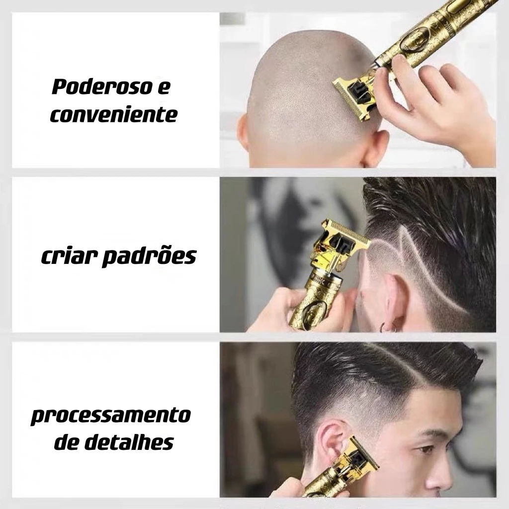 Máquina de cortar cabelo e barba profissional precisão e praticidade para você