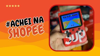 Mini Game Retrô Portátil Nintendo com 400 jogos Achei na Shopee