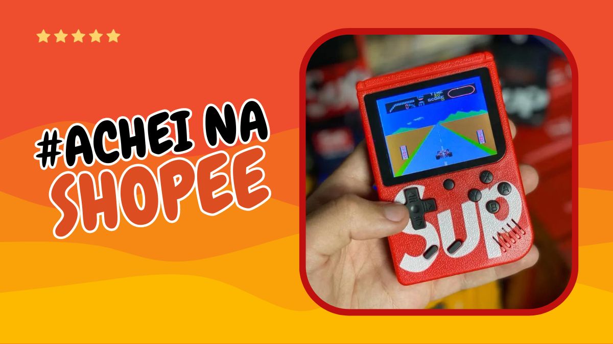 Mini Game Retrô Portátil Nintendo com 400 jogos Achei na Shopee