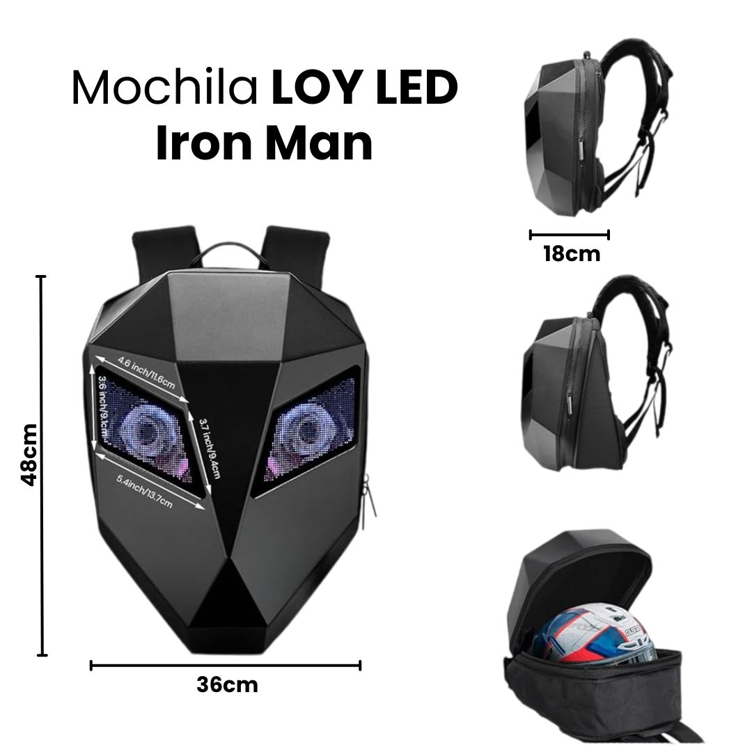 Mochila LOY LED Iron Man Especificações e Medidas — Foto: Divulgação