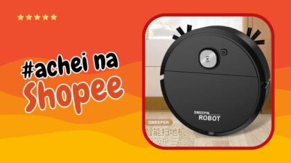 Robô de Limpeza Inteligente Aspirador de Pó Automático com Varredora Achei na Shopee