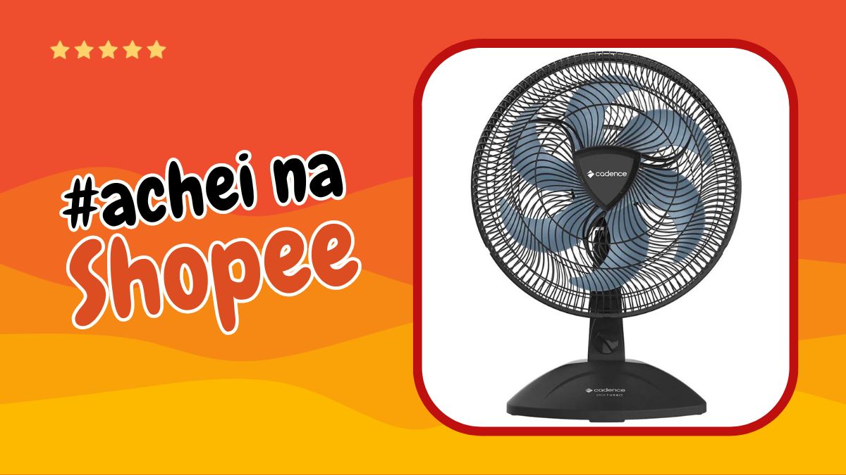 Ventilador Cadence 6 Pás Eros Turbo Achei na Shopee