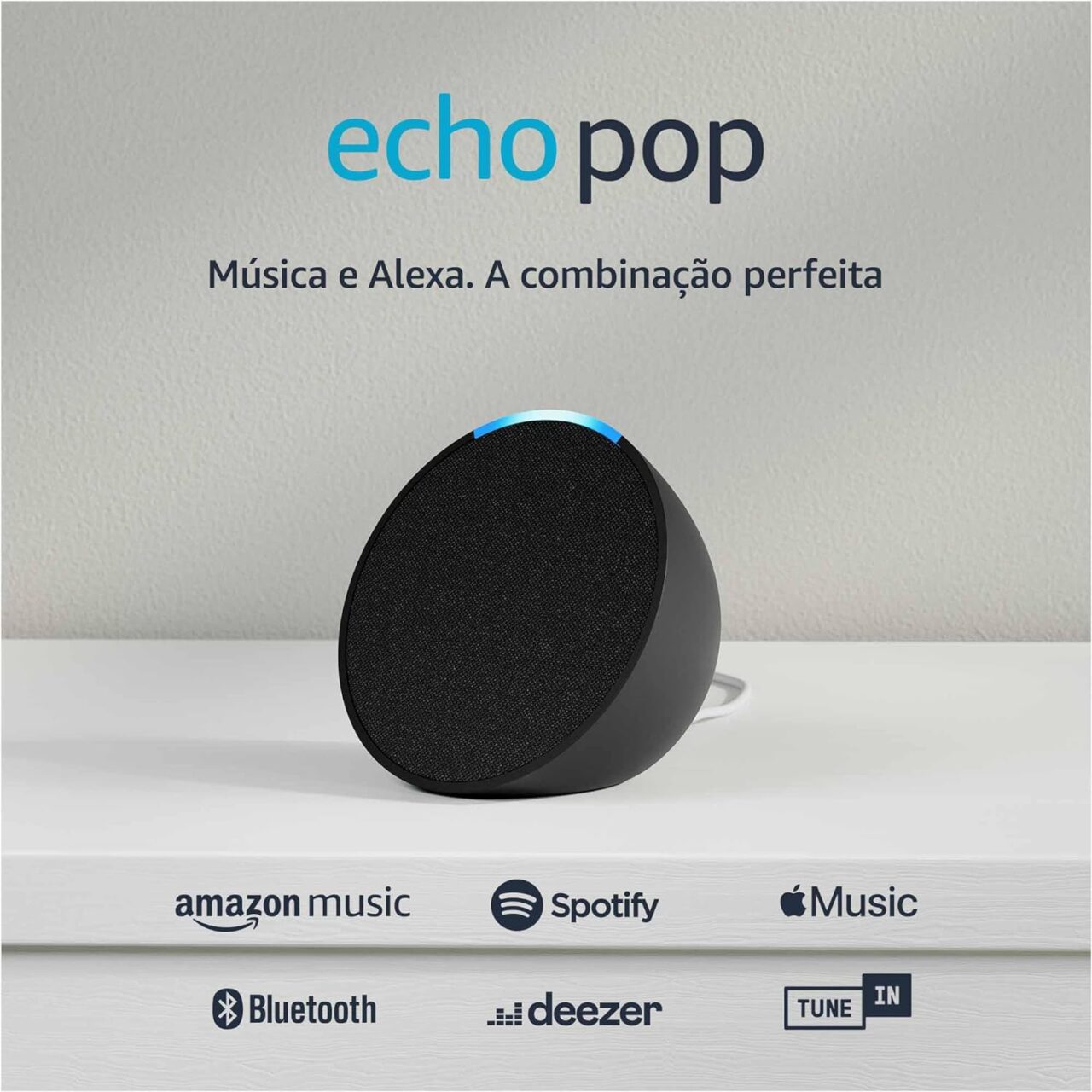 Echo Pop  Smart speaker compacto com som envolvente e Alexa