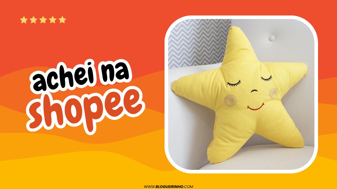 Melhor Almofada Infantil Estrela Achei na Shopee