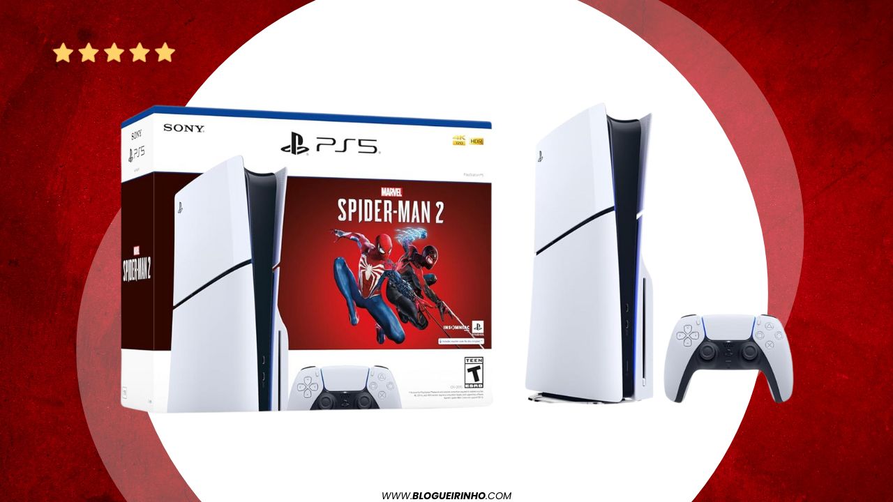 Melhor Console PS5 Slim 1TB Bundle Spider Man 2