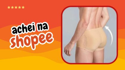 Melhor Cueca Boxer com Elevação de Bumbum Achei na Shopee