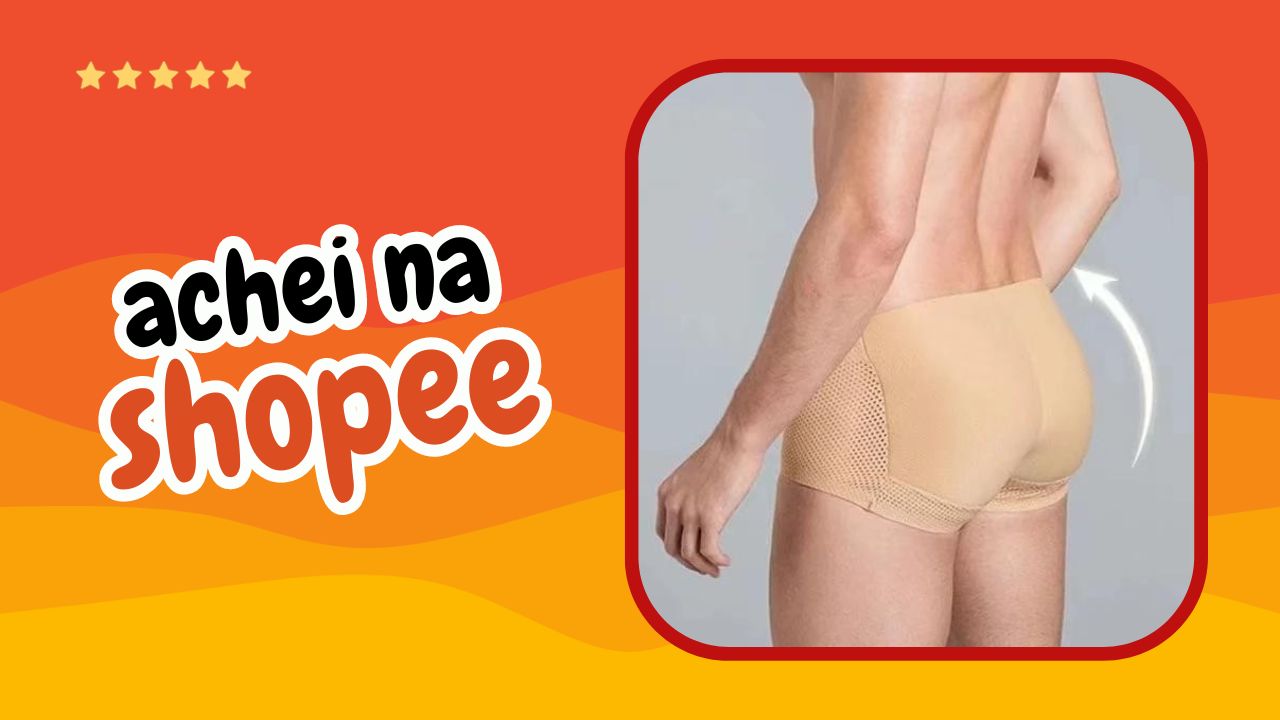 Melhor Cueca Boxer com Elevação de Bumbum Achei na Shopee