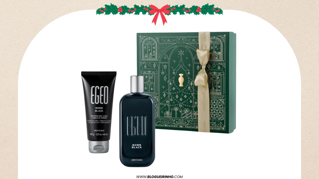 Melhor Kit Presente Natal Egeo Bomb Black (2 itens), Masculino