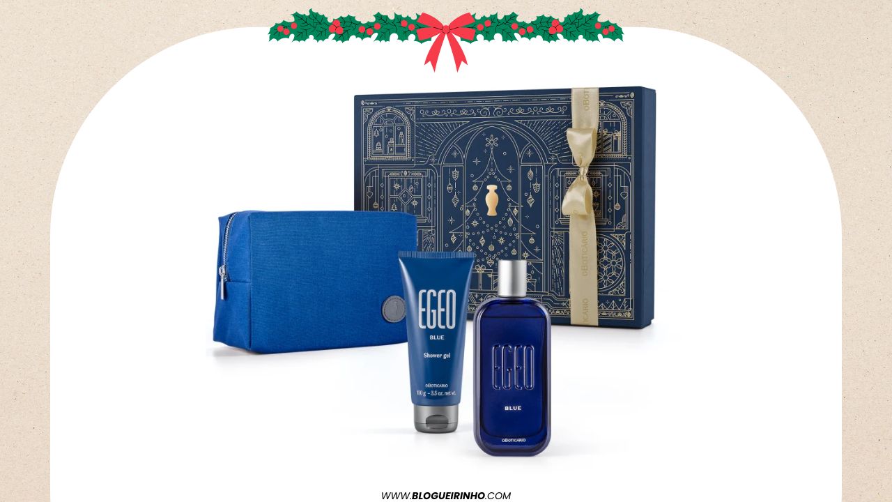 Melhor Kit Presente de Natal O Boticário Egeo Blue (3 itens), Masculino