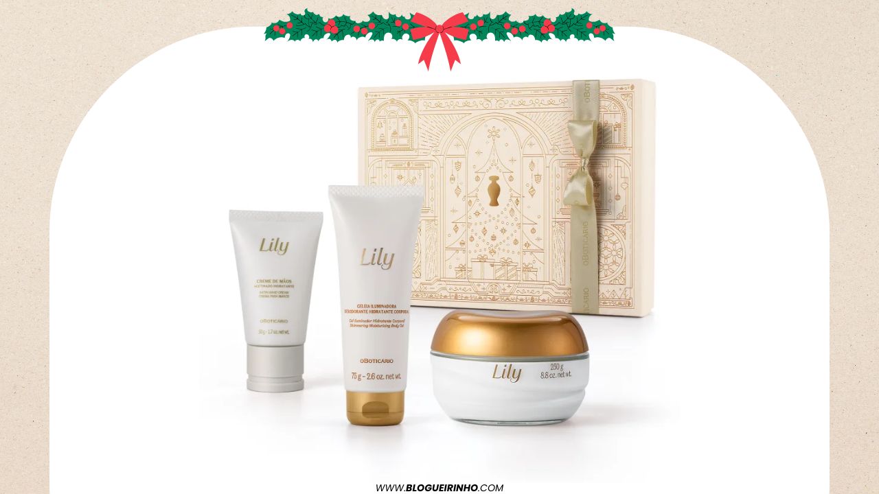 Melhor Kit Presente de Natal O Boticário Lily Acetinados (3 itens), Feminino