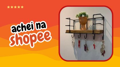 Melhor Porta Chaves de Ferro e Madeira Achei na Shopee