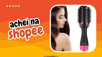 Melhor escova secadora alisador elétrica quente cabelo 3 em 1 Hair Styler Achei na Shopee