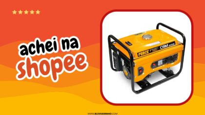 Melhor gerador à gasolina 3,5 kVA GM-3500 da CSM Achei na Shopee