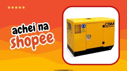 Melhor gerador de energia à diesel 11kVA com partida elétrica da CSM Achei na Shopee