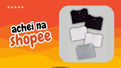 Melhor kit com 5 camisetas masculinas básicas slim Hering Achei na Shopee