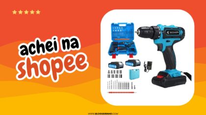 Melhor parafusadeirafuradeira 21V com kit maleta e duas baterias Achei na Shopee