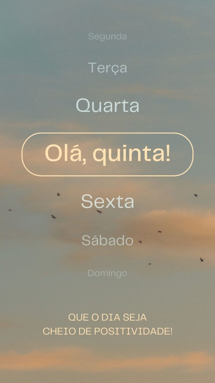 Story Bom Dia Quinta-Feira