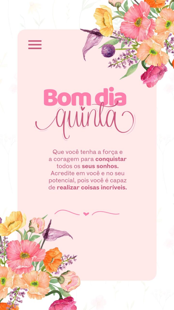 Story Bom Dia Quinta-Feira