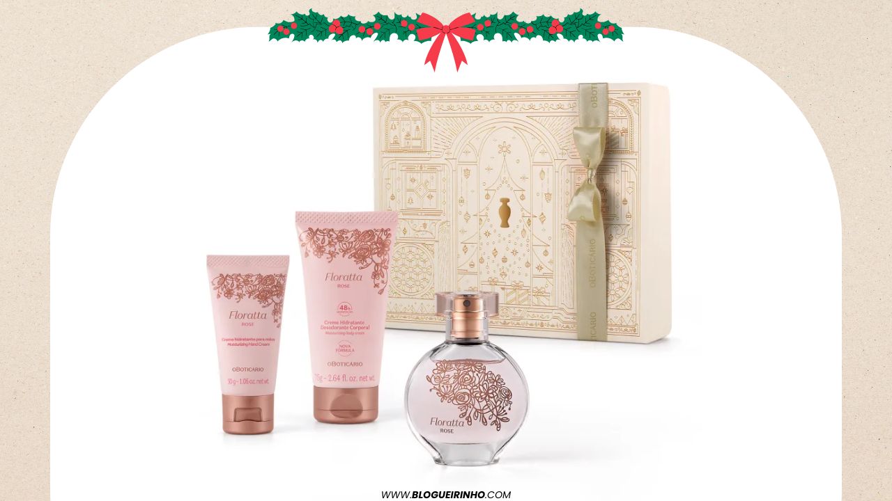 Melhor Mini Kit Presente de Natal O Boticário Floratta Rose (3 itens), Feminino