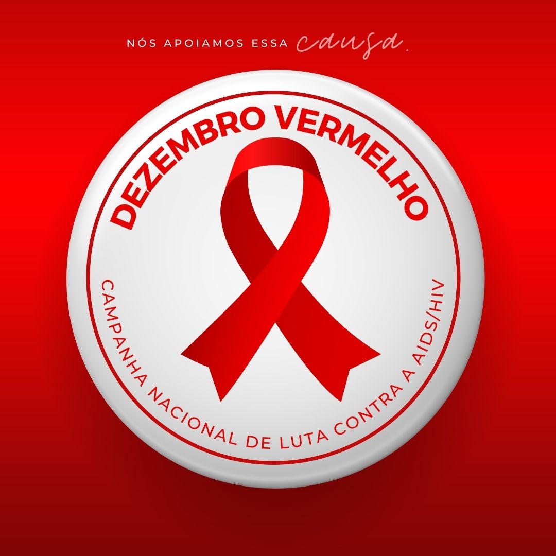 Post Instagram Dezembro Vermelho - Campanha Nacional de Prevenção ao HIV/Aids