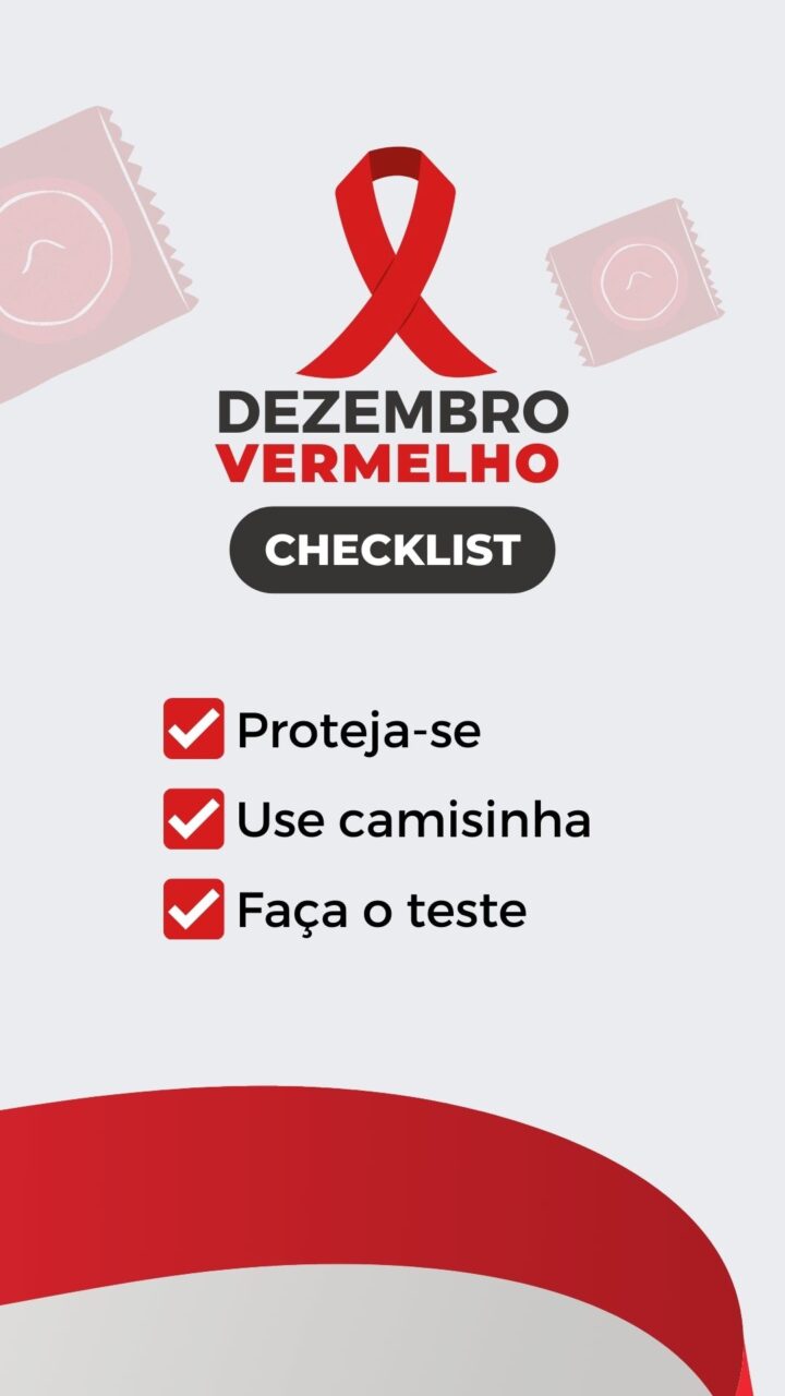 Story Instagram Dezembro Vermelho - Campanha Nacional de Prevenção ao HIV/Aids