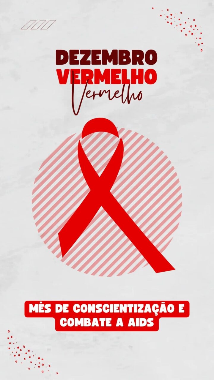 Story Instagram Dezembro Vermelho - Campanha Nacional de Prevenção ao HIV/Aids