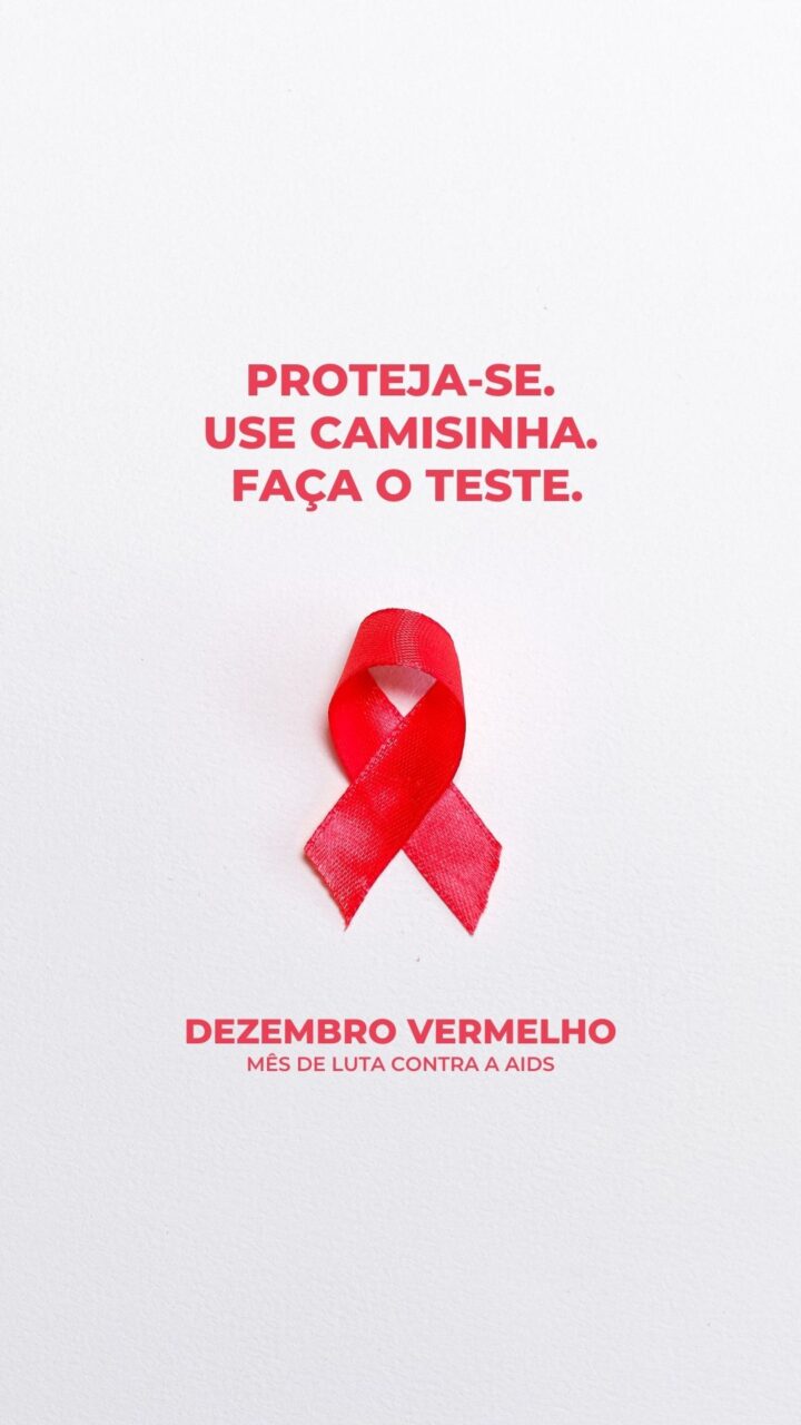 Story Instagram Dezembro Vermelho - Campanha Nacional de Prevenção ao HIV/Aids